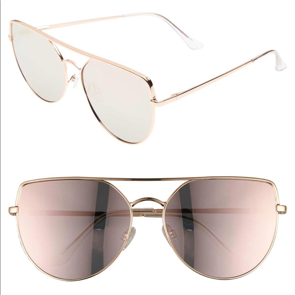 60mm gold frame aviator sunglasses